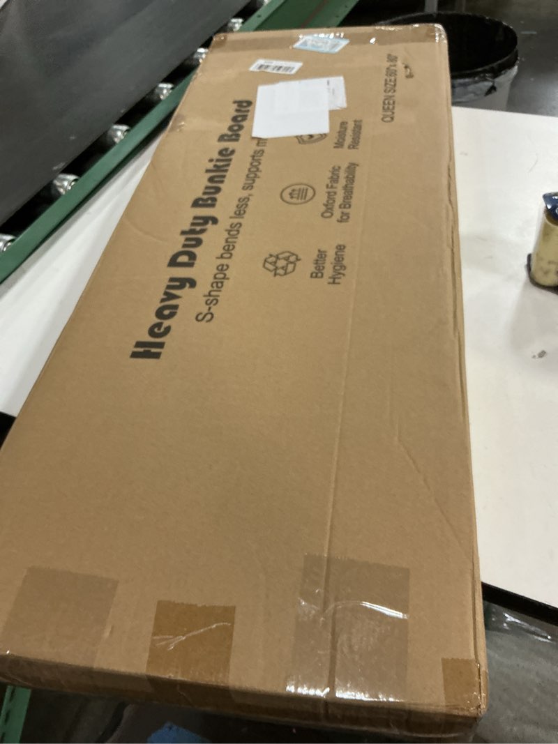 Condition photo showing New/Like New for upgraded s-curved rib bunkie board queen size 60"x 80" 10mm heavy duty under mattress bed support slats - breathable, noise minimizing, moisture resistant bunkieboards queen size 60" x 80"