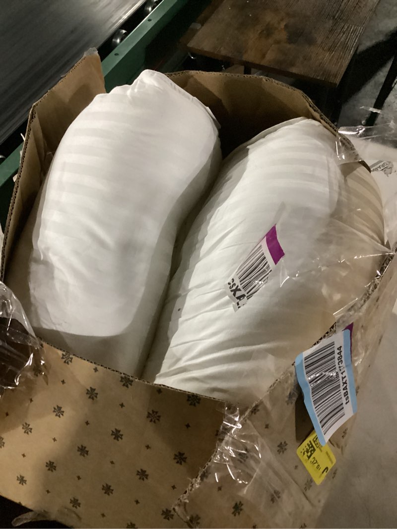 Condition photo showing As Is for Beckham Hotel Collection Bed Pillows Standard/Queen Size Set of 2 - Original Soft Down Alternative Pillow for Sleeping - Soft Support for Back, Stomach or Side Sleepers Queen / Standard White