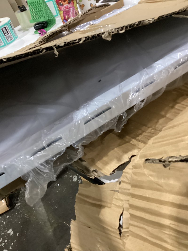 Condition photo showing As Is for not tested faithsail 4ft linear led high bay shop light, 220w, 26500lm, 5000k, industrial led warehouse lighting, 4 foot indoor aisle area workshop garage highbay led lights, 4 lamp fluorescent equivalent