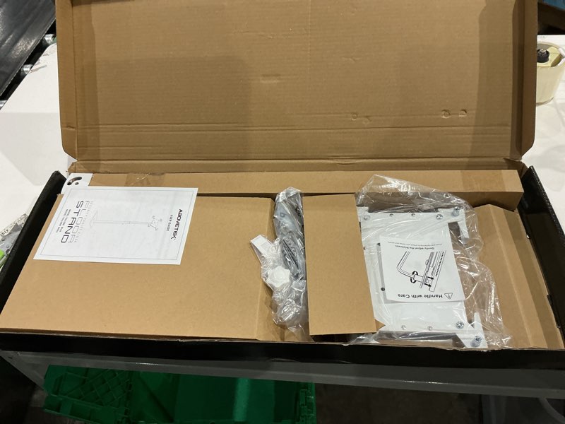 Condition photo showing Good Condition for abovetek security ipad kiosk floor stand, anti-theft pos tablet stands for retail business, height adjustable tablet floor stand, 360° swivel universal locking holder fits 9.7"-13" ipads/ipad pro/air white