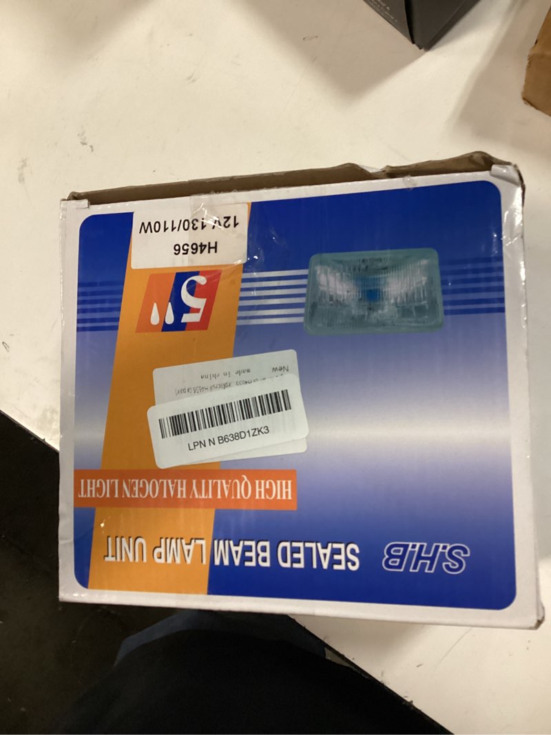 Condition photo showing New/Like New for TOJIO A Pair of H4656 Super Vision Crystal Headlight, Halogen Sealed Beam Headlight, (5“square,127mm), Replaces# H4656 (a pair)