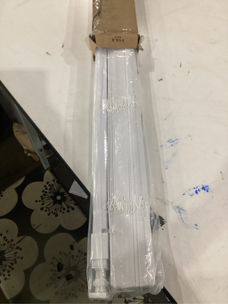 Condition photo showing Good Condition for unishades no drill blinds for windows 1" vinyl l-shaped slats cordless mini blinds for home, for window size 46" w × 48" h white white 46" w × 48" h