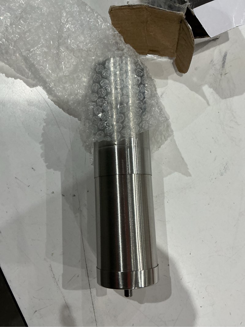 Condition photo showing As Is for (incomplete, missing pieces)paracity manual coffee bean grinder stainless steel hand mill ceramic burr for aeropress, drip coffee, espresso, french press, turkish brew, for gift silver