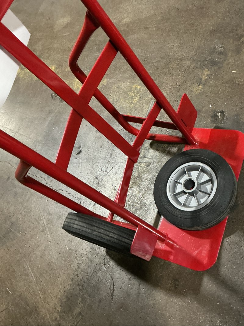 Condition photo showing As Is for milwaukee milwaukee dual handle truck with stair climbers