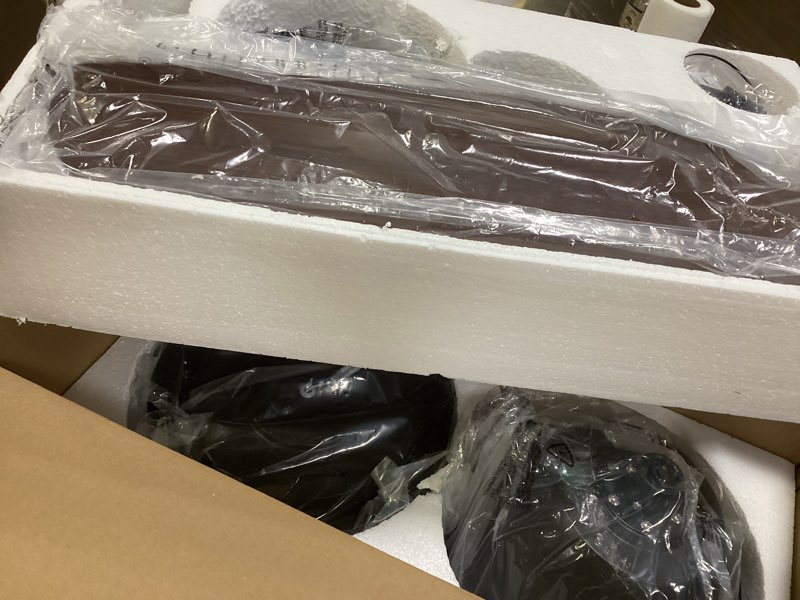 Condition photo showing item condition for 52 Inch Wet Rated Outdoor Ceiling Fan with Lights and Remote,IP65 Hanging Gazebo Fan with 3CCT 6-Speed DC Motor,Brown Waterproof Plug in Ceiling Fan with Cord for Patios Porch Pergola Pavilion Brown 52 inch