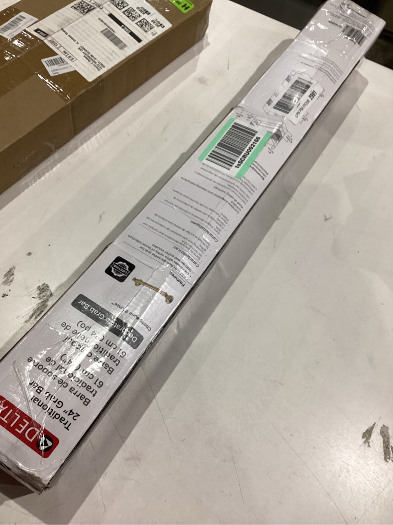 Condition photo showing Good Condition for Delta Traditional (1-Pack) 24" Shower Grab Bar ADA Compliant Champagne Bronze 450 lb Capacity Bathroom Safety Handle for Shower, Bathtub | Wall Mounted Balance Assist, Handicap Grip Bar 41624-CZ