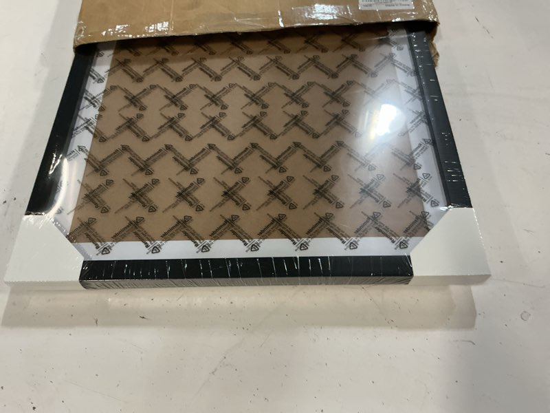 Condition photo showing Good Condition for 14x18 inch wood picture frame for wall hanging square photo frames with mats 12x16 inch pictures for baby scan,poster,decoration,anniversary,wedding,christmas,diamond painting(black) black 14x18 inch