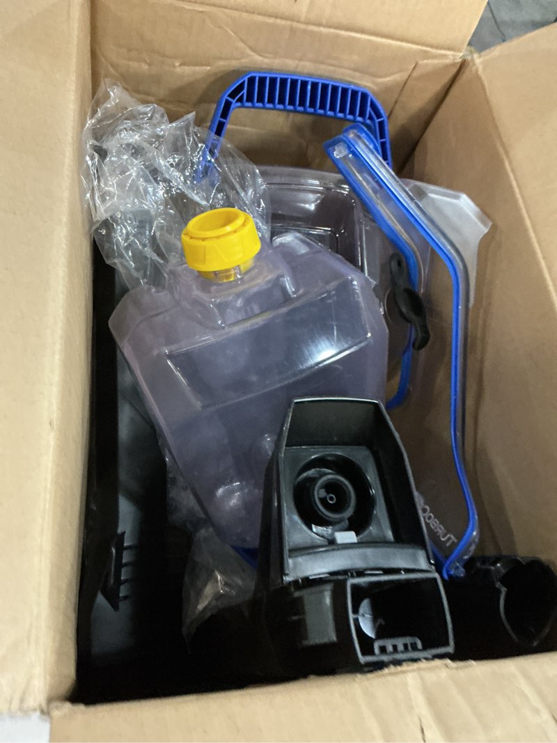 Condition photo showing As Is for bissell turboclean, upright carpet cleaner, pro max clean & protect + oxy urine eliminator formula included, 3952