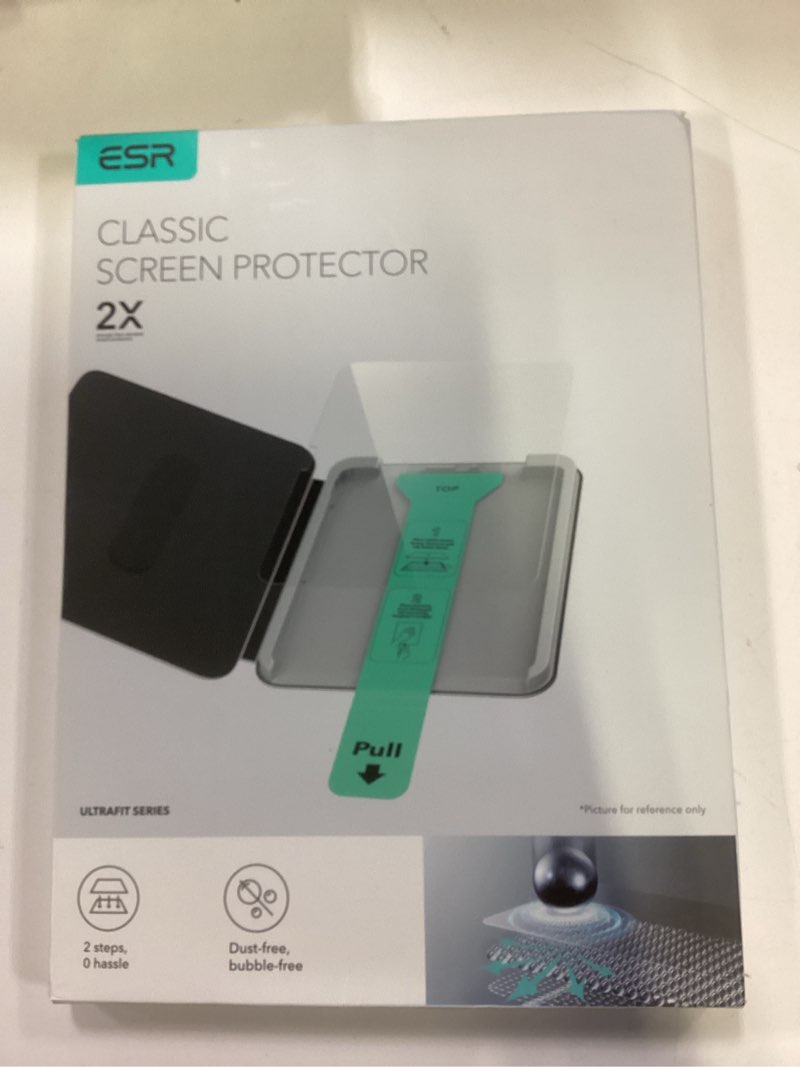 Condition photo showing New/Like New for esr 2 pack screen protector for ipad air 11 inch m4/m3/m2 2026/2025/2024 (8th/7th/6th gen), 9h tempered glass film with ultrafit tray, apple pencil support, scratch resistant, hd clarity, bubble free air 11'' (m4/m3/m2) 2026/2025/2024 2 pack