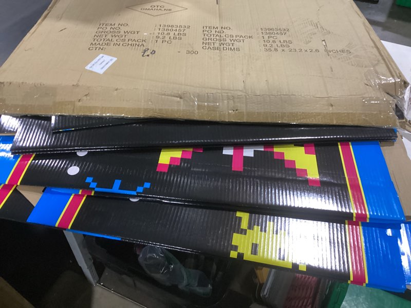 Condition photo showing Good Condition for fun express 3d arcade game cardboard stand-up decoration - life size photo booth props for 80s party decorations | retro gaming birthday supplies for video game theme events
