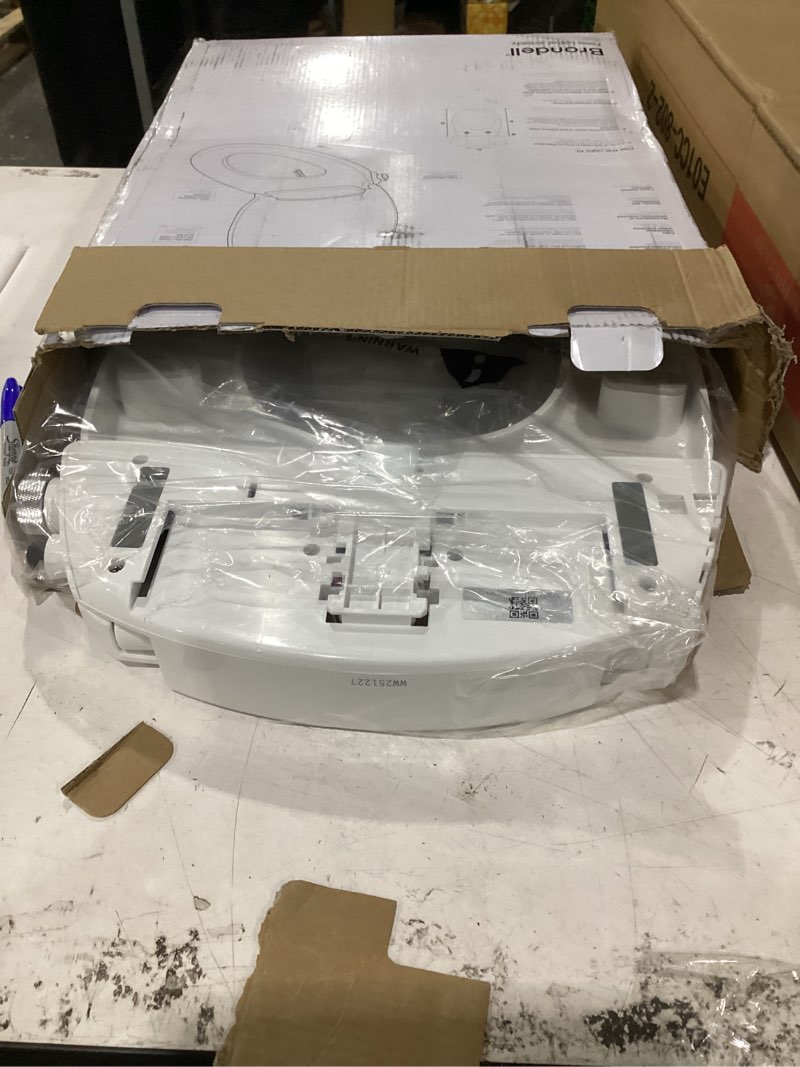 Condition photo showing As Is for brondell bidet toilet seat non-electric swash ecoseat, fits elongated toilets, white - dual nozzle system, ambient water temperature - bidet with easy installation