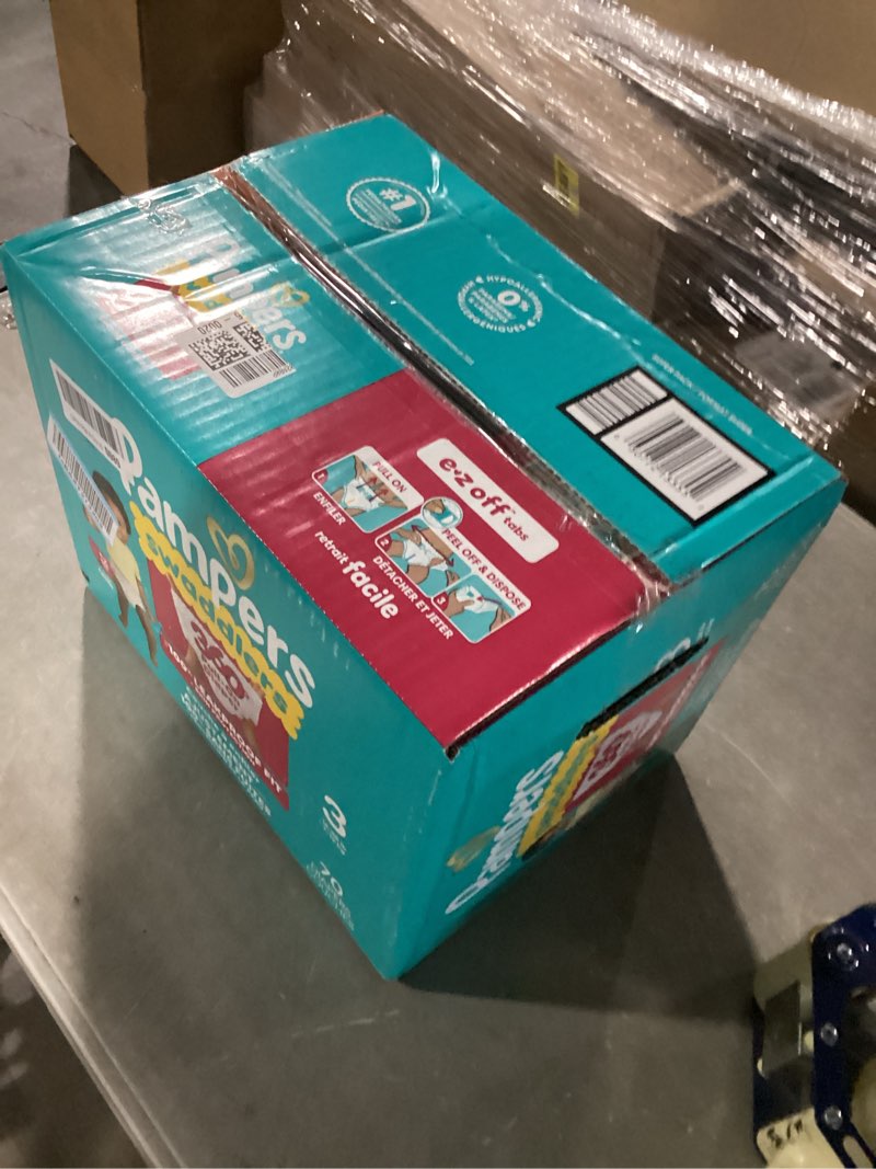 Condition photo showing New/Like New for pampers diapers - swaddlers 360° - size 3, 70 count, up to 100% leakproof comfy dry fit, designed for easy changes, pull on baby diaper (packaging may vary) size 3 70