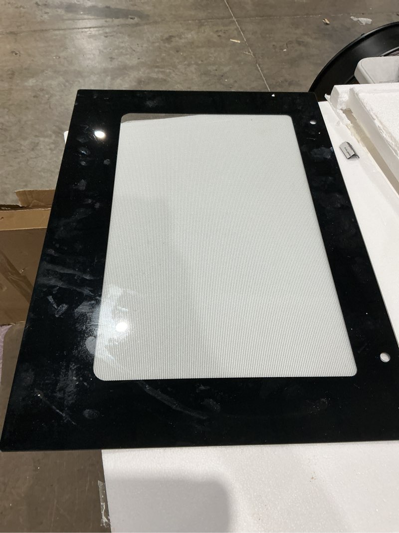 Condition photo showing As Is for direct replacement for ge wb56x21358 glass oven door