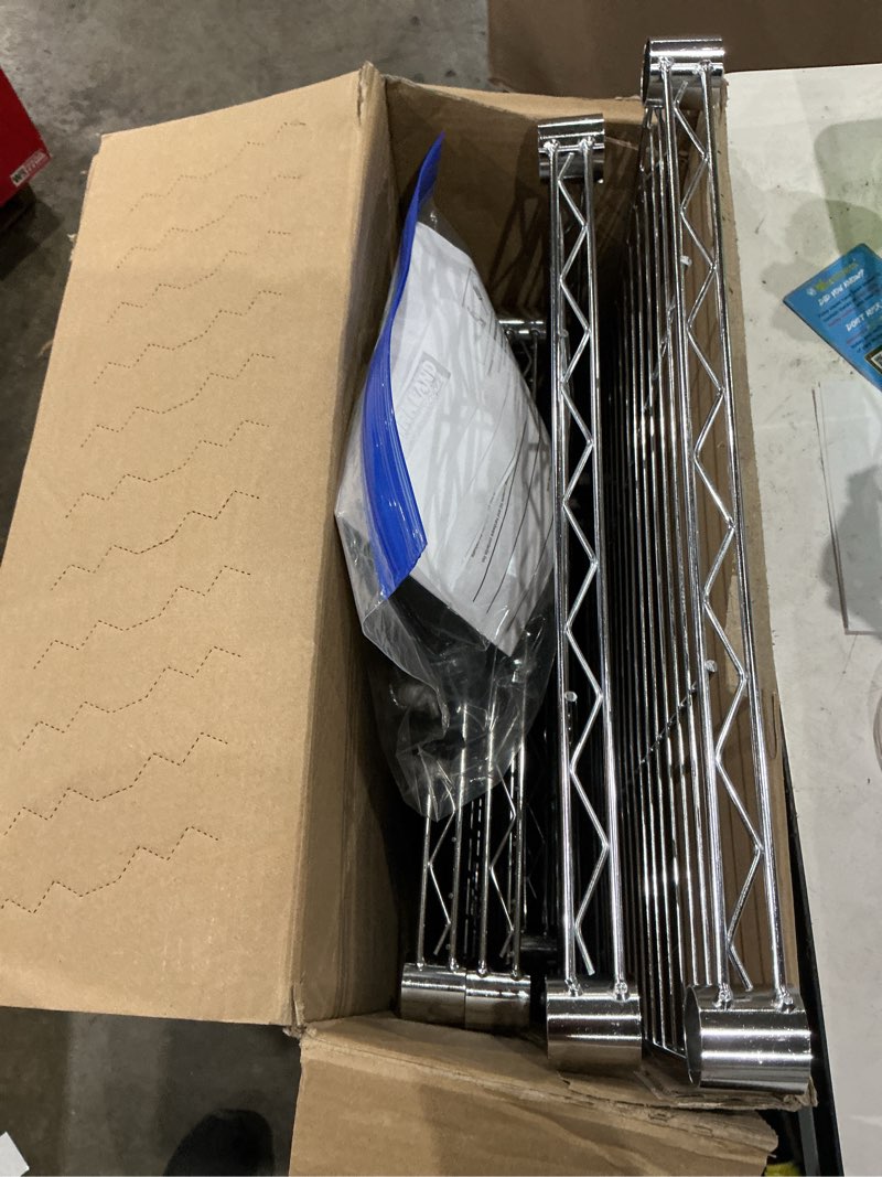 Condition photo showing As Is for style selections chrome steel clothing rack