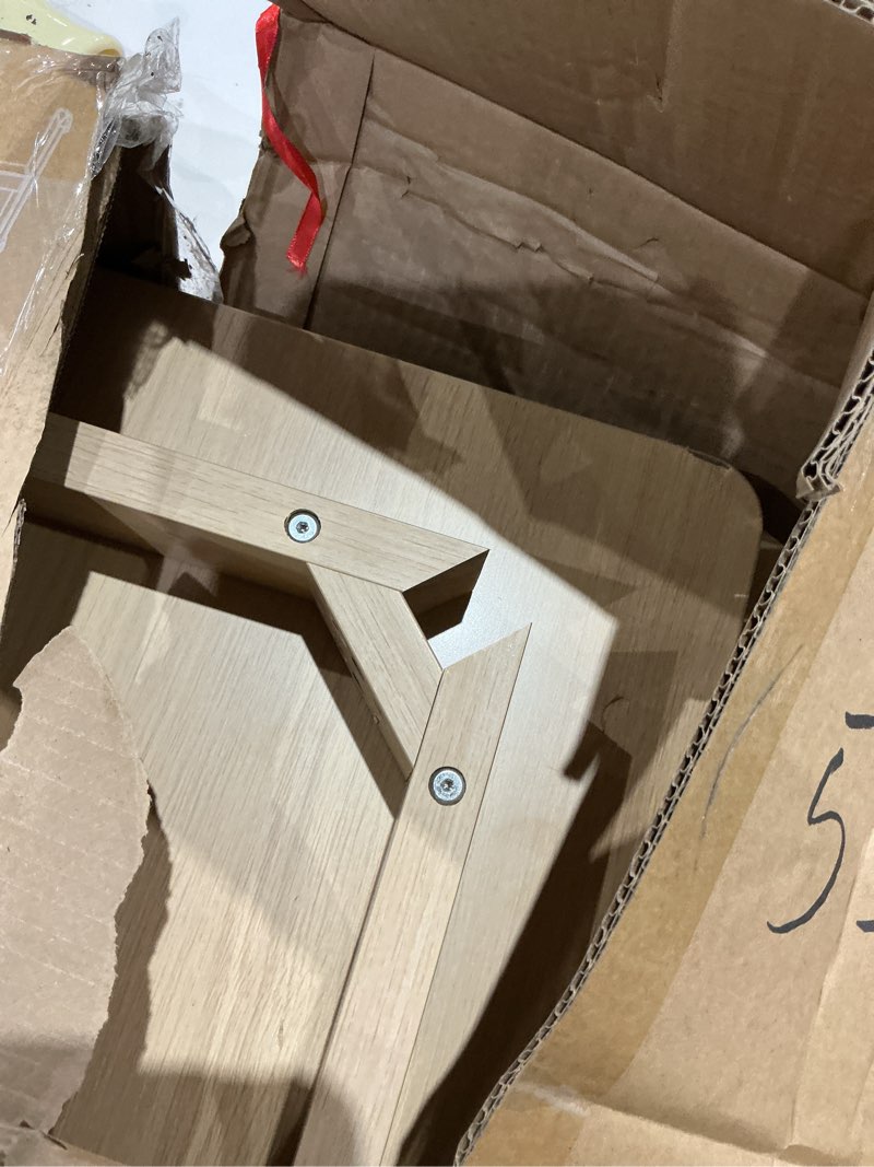 iotxy simple wooden writing desk - modern minimalist style pc laptop computer workbench with solid w