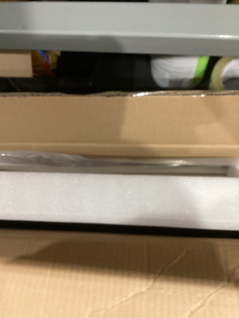 Condition photo showing Good Condition for Mobile Standing Desk, Pneumatic Adjustable Rolling Desk(31.5 Inches), Portable Laptop Desk with Wheels, Overbed Bedside Table Laptop Table for Couch, Home, Office, White White 32"