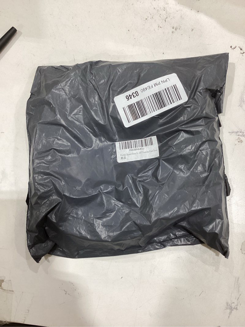 Condition photo showing New/Like New for Flexible Shower Door Side Seal Strip 100 Inch Shower Door Side Sweep for 3/8" Framelss Glass Door Swing Door(H type) 3/8 Inch