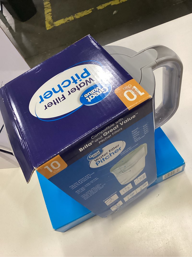 Condition photo showing Good Condition for great value water filter pitcher, bpa-free, nsf certified,10 cup , digital timer indicator,hs529n,grey