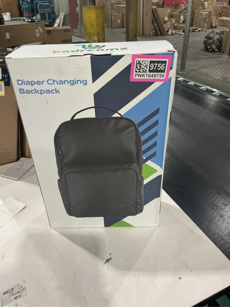 Condition photo showing New/Like New for Diaper Bag Backpack for Moms Dads – Baby Bag With USB Port, Changing Pad, Laptop Pocket – Expandable, Black