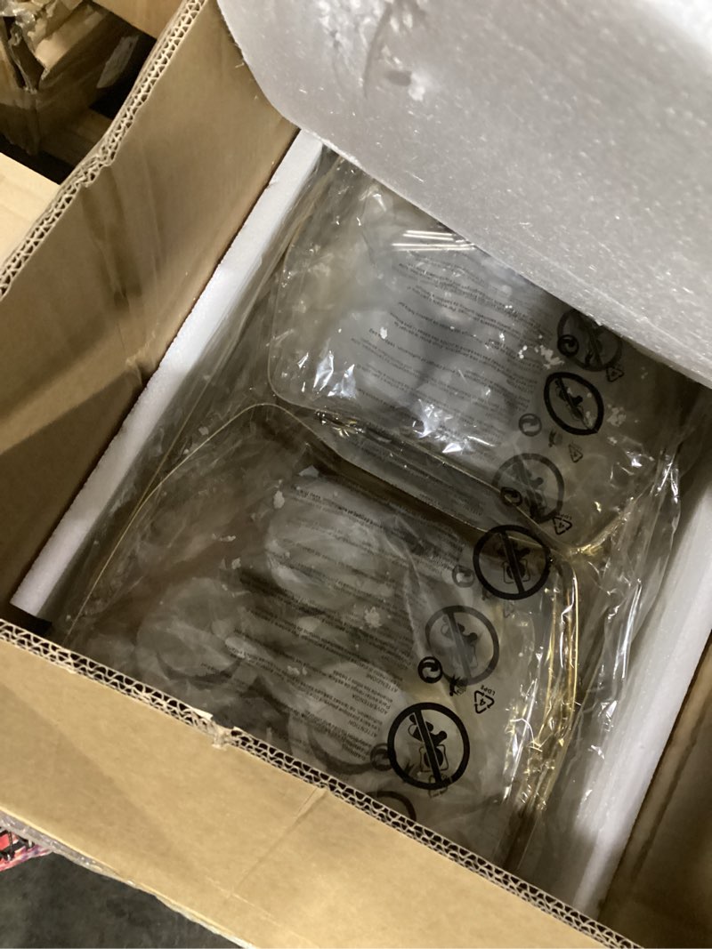 Condition photo showing As Is for 4 Pans Gold 18/8 (304) Stainless Steel 4 Pack Chafing Dishes for Buffet 9QT Stackable Chafing Dish Buffet Set Food Warmer, Food Warmers for Parties Buffet Catering Events Dinners-RG404 NT-RG404