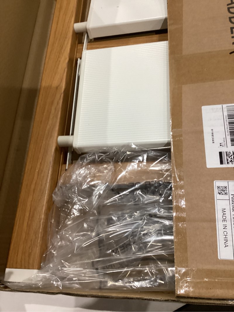 Condition photo showing Good Condition for 2-Step Aluminum Ladder,Lightweight Folding Step Stool with Extra-Wide Anti-Slip Steps,330 lbs Capacity,Compact Space-Saving Design for Home,Kitchen and Office?White&Woodgrain? White&woodgrain 2 Step