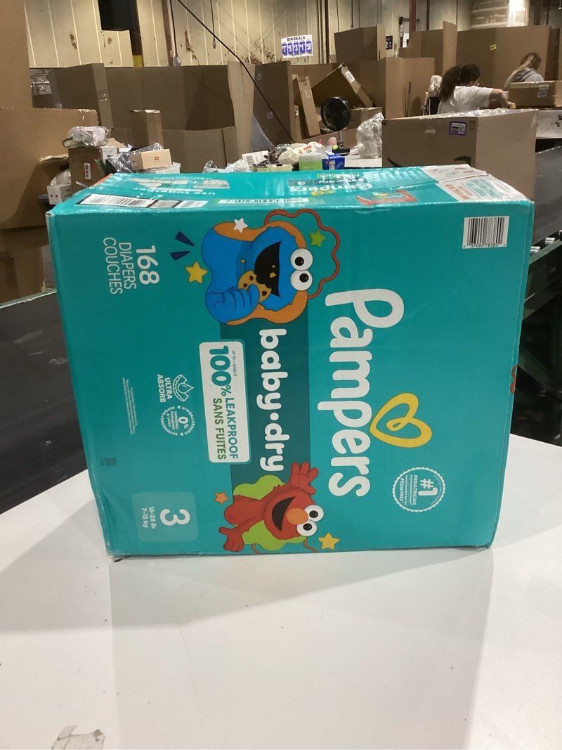 Condition photo showing New/Like New for Pampers Diapers - Baby Dry - Size 3, 168 Count, Absorbent Disposable Infant Diaper (Packaging May Vary) Size 3 168