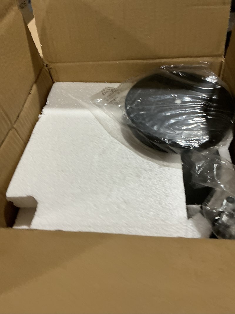 Condition photo showing As Is for 10 Inch Globe Pendant Light Black Mid Century Pendant Light Contemporary Globe Pendant Lights Clear Glass Pendant Lights Adjustable Hanging Light Fixture Clear Glass with Black Finish for Dining Room Clear & Black 10 inch