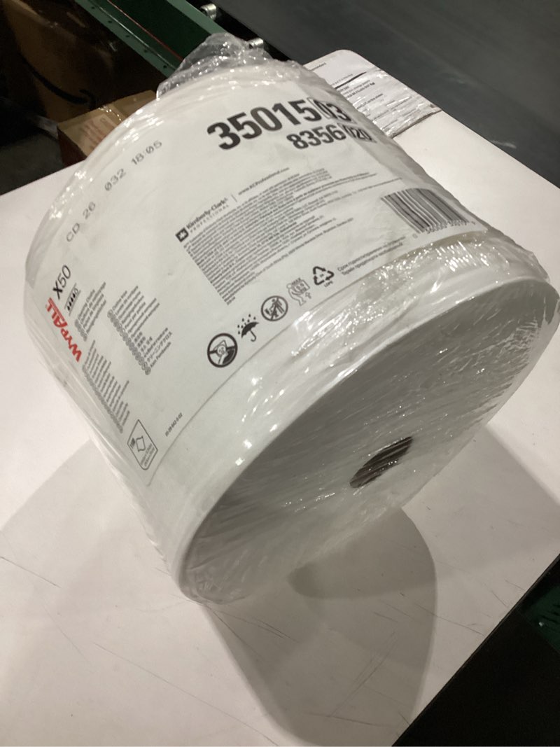 Condition photo showing Good Condition for wypall x50 disposable cloths (35015)  jumbo roll  9.8 x 13.4  white  1 100 sheets per roll