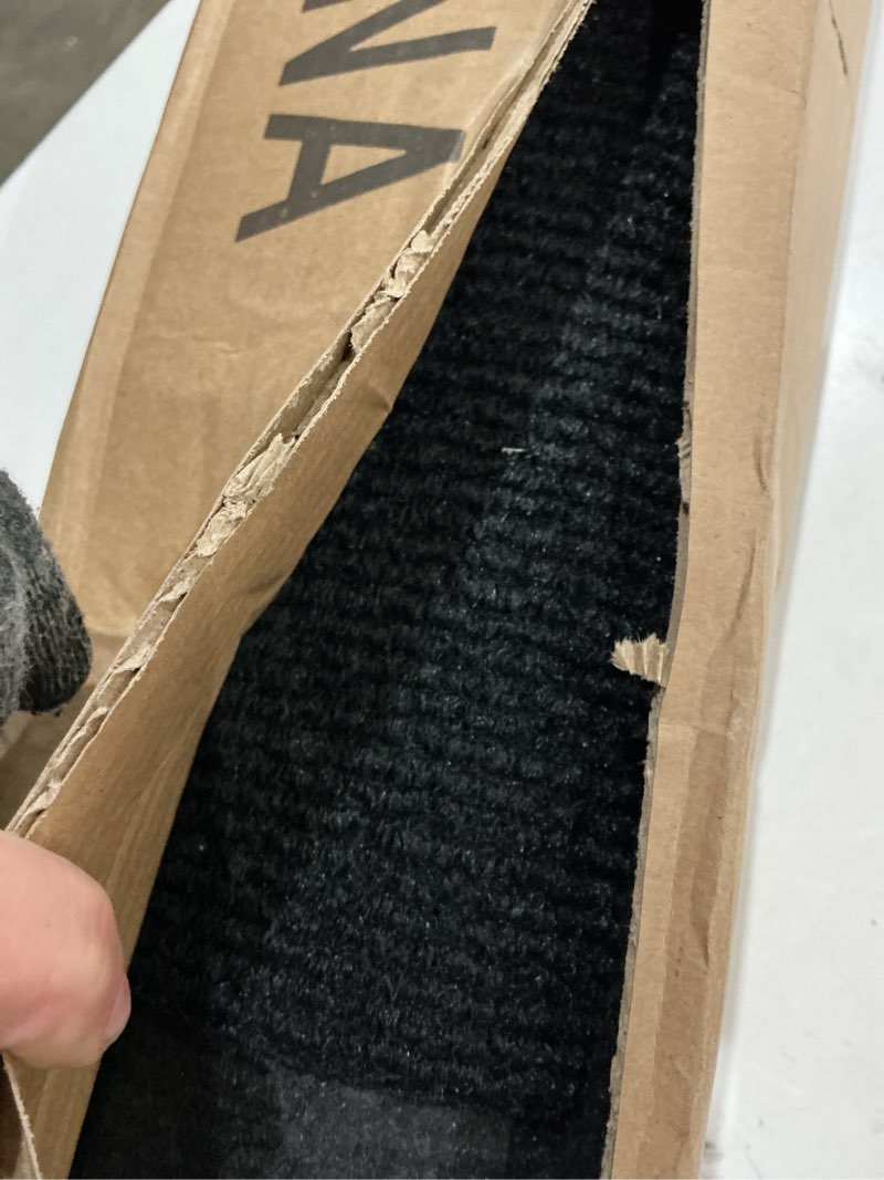 Condition photo showing Good Condition for olanly front door mat indoor outdoor entrance, waterproof all-season, all-weather doormat, sturdy natural rubber, fade resistant, low profile, easy clean patio porch entryway mat, 59x35, black black classic border rectangular 59" x 35"