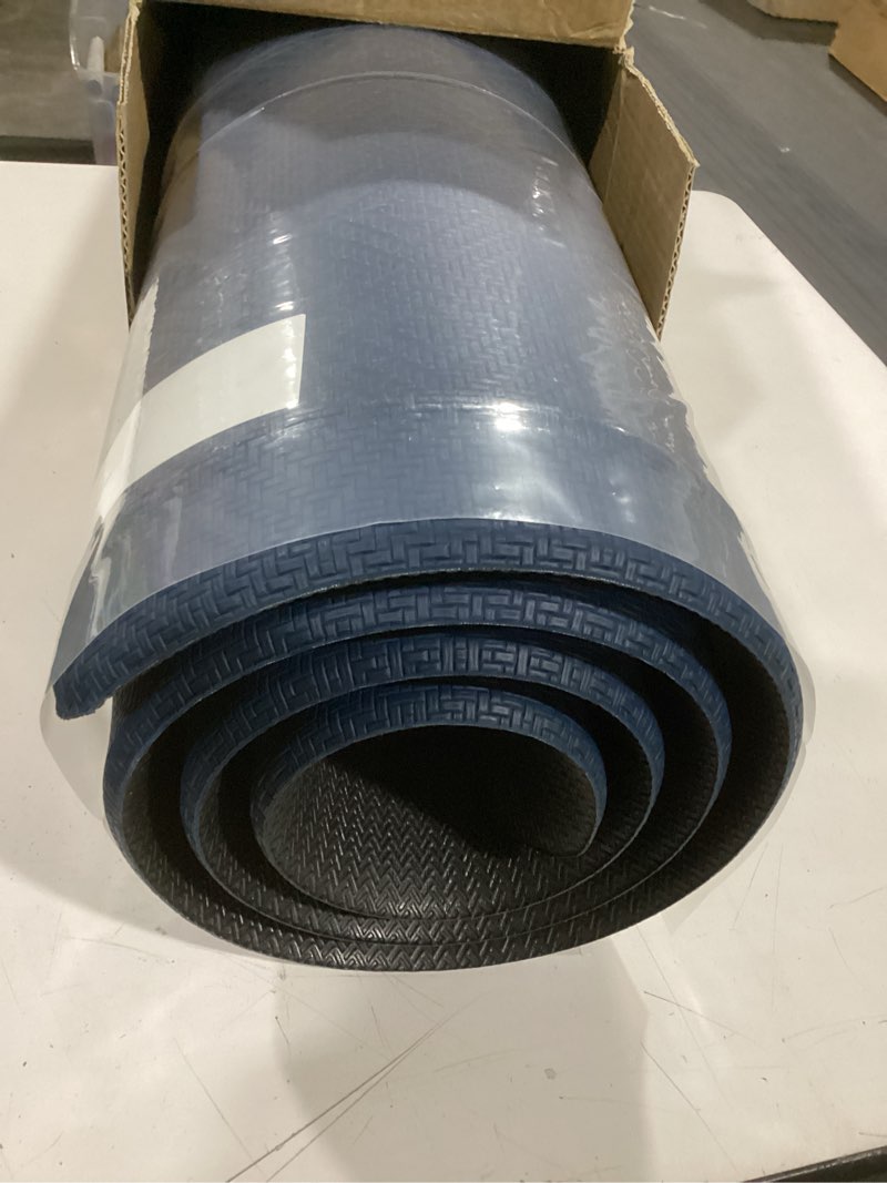 Condition photo showing Good Condition for ophanie kitchen mats for floor, 3/4 inch thick kitchen rugs, 24'' x 70'' anti fatigue standing cushioned mat, waterproof,comfort ergonomic mat for office, home, sink, blue non-slip bottom blue 70"l x 24"w x 0.8"th