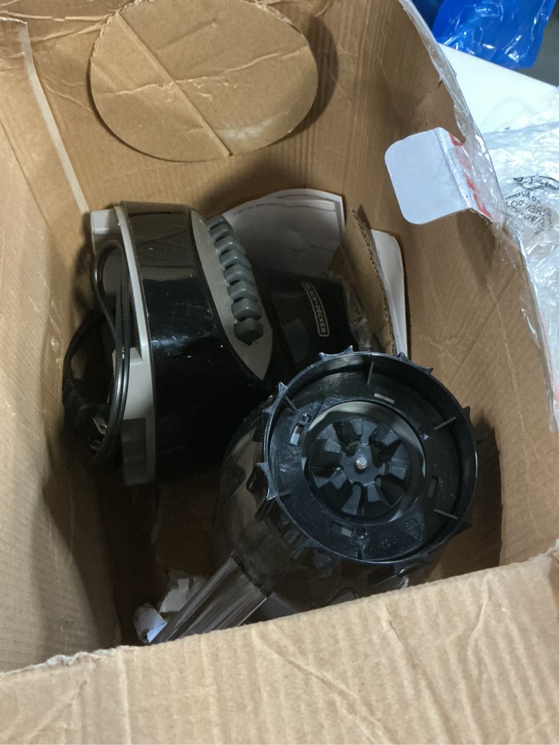 Condition photo showing As Is for black+decker crush master blender, 10-speeds with stainless steel blades, black, bl2010bp plastic