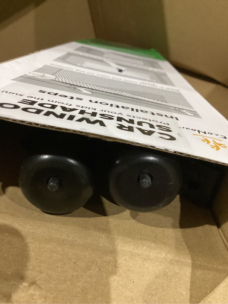 Condition photo showing As Is for EcoNour Car Window Shades (4 Pack) | Retractable Roller Sunshade for Kids | Baby Window Shades for Offers Impeccable Sun Protection | Curtain Shades for Privacy Blackout | 15"x17" Standard(4 Pack)