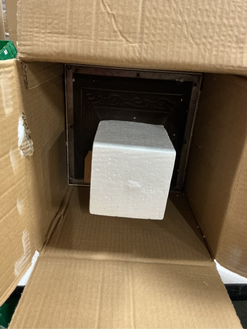 Condition photo showing As Is for TIMRIS Large Rustic Wooden Metal Decorative lantern. Modern Farmhouse Floor Candle Lantern with Drawer, Indoor/Outdoor Hanging Lanterns for Home Decor (No Glass) Whitewash With Drawer (only 1)