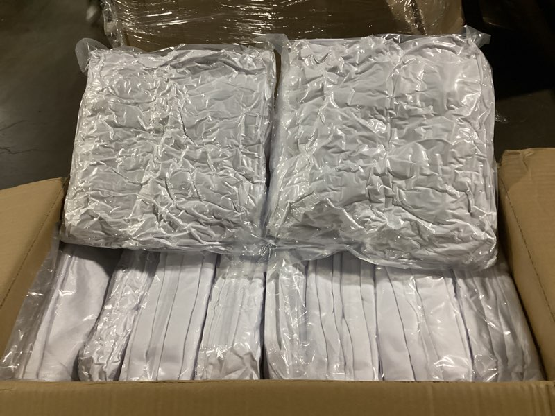 Condition photo showing Good Condition for 100 Pcs White Washable Removable Universal for Wedding Party Dining Banquet Polyester Spandex Stretch Slipcovers Chair Covers White 100