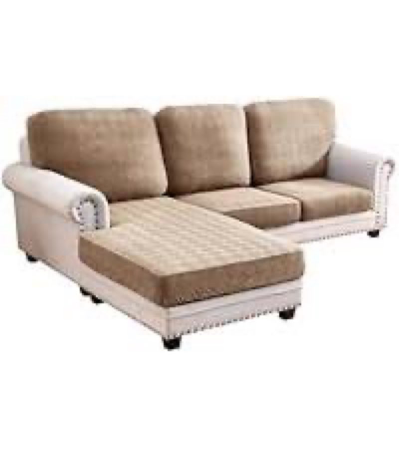 deep dream sectional couch covers 6 pieces, stretch couch cushion covers, l shaped washable sofa covers for left/right sectional sofa (3 backrest cover + 2 seater + 1 chaise brown)