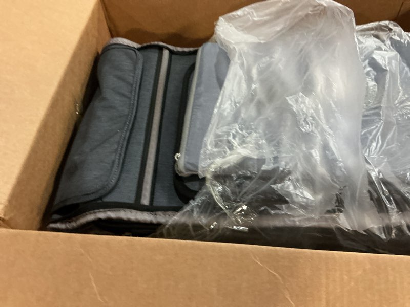 Condition photo showing Good Condition for cat backpack carrier,double side expandable cat carrier backpack,dog carrier backpack for medium cats and small dogs,puppies up to 20 lbs,pets carrier backpack with breathable mesh(grey) grey + black mesh