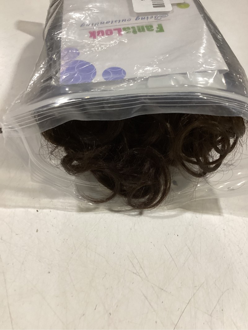 Condition photo showing Good Condition for FantaLook Short Curly Brown Halloween Cosplay Wig for Men black