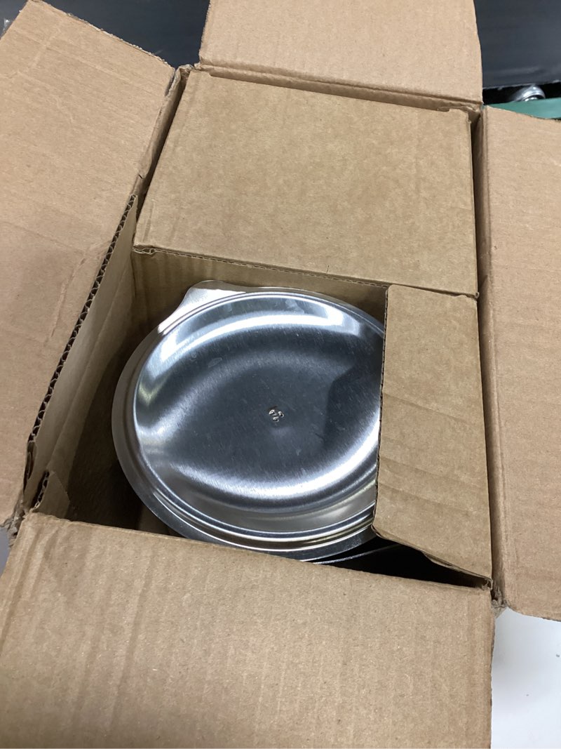 Condition photo showing Good Condition for 2 pcs stainless steel pitcher with lid, 70 oz / 2 l large mouth graduated measuring cup with marking & handle, milk frothing jug for espresso machine, latte art, iced tea, hot and cold water