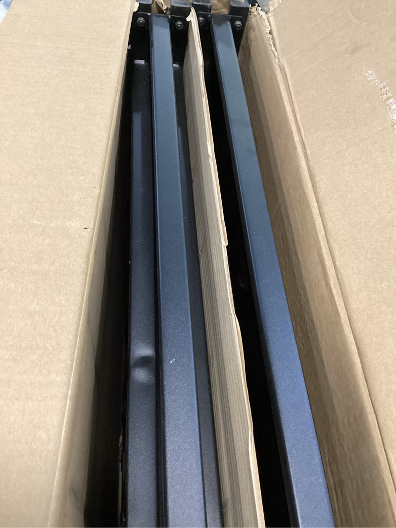 Condition photo showing Good Condition for amazon basics bed frame with storage, foldable metal platform, sturdy steel, no box spring needed, 14 inches high, tool-free setup, full size, black full 14 inch ( foldable)