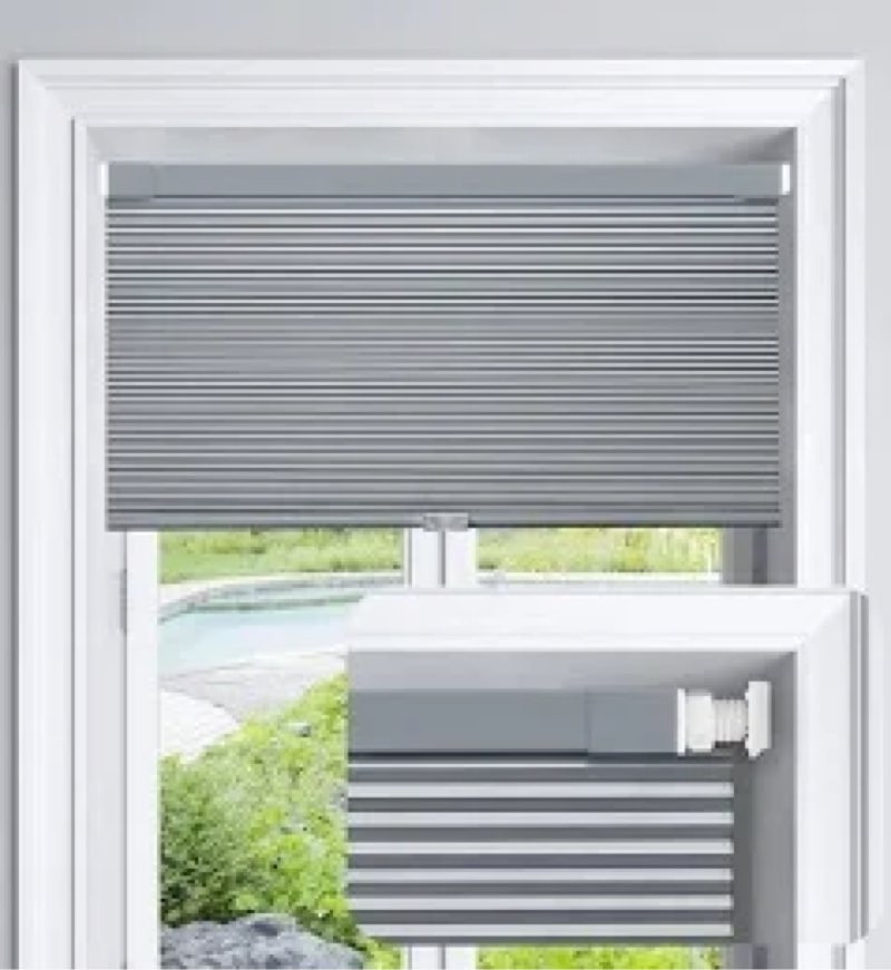 LazBlinds No Tools No Drill Cordless Cellular Shades, Light Filtering Honeycomb Shades for Home, The