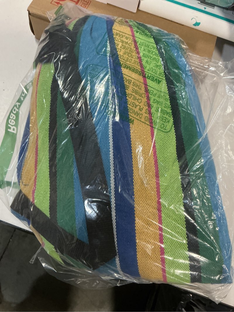 Condition photo showing Good Condition for sunnydaze double brazilian cotton hammock for outside - 450-pound capacity outdoor hammock - sea grass