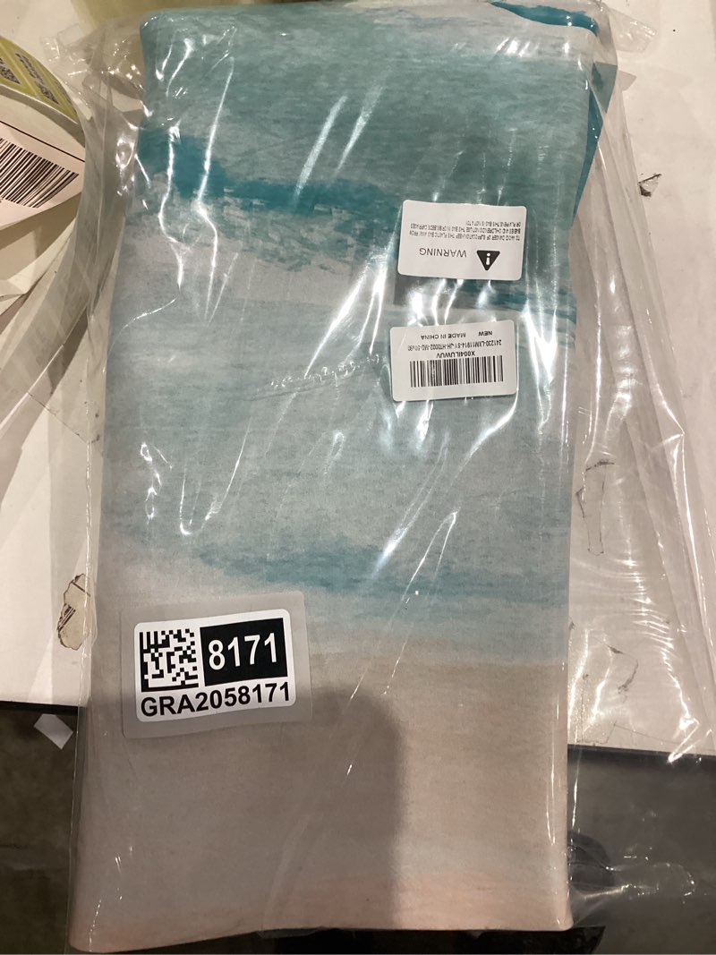 Condition photo showing New/Like New for Coastal Beach Bathroom Mat Quick-Drying Non-Slip Rubber Bath Mats Super Absorbent Sand Wave Blue Teal Bath Mat Instant Dry Bathroom Rug in Front of The Kitchen Sink, Shower Room, Bathtub,30"x20"