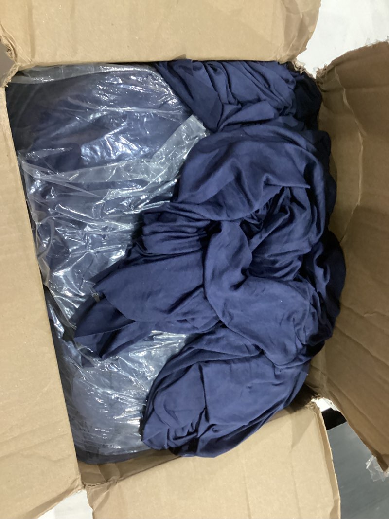 Condition photo showing As Is for 6-Pack Premium Navy Blue Spandex Tablecloths for 6ft Rectangle Tables, Stain & Wrinkle-Resistant, Washable Stretch Polyester Fitted Table Cover for Weddings, Banquets, Trade Shows Events Navy Blue 6 FT | 6 Pack