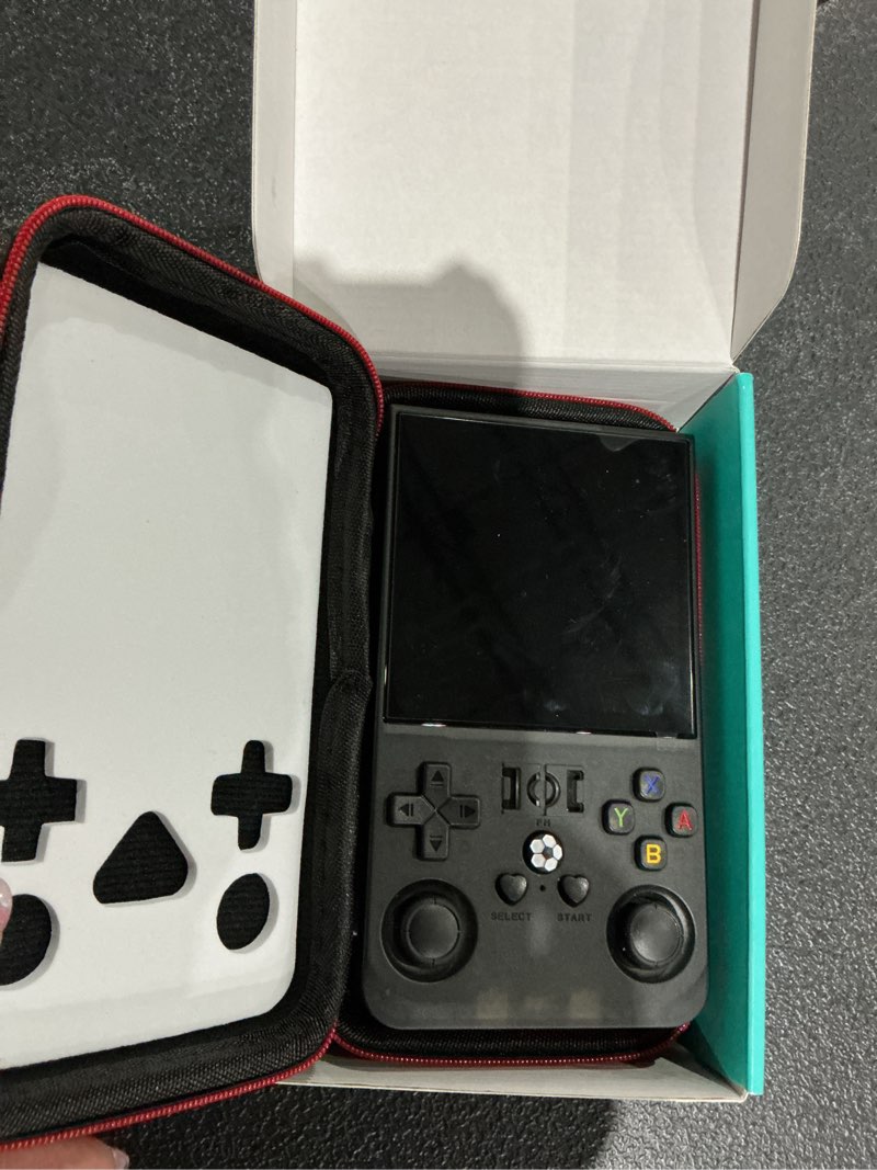 Condition photo showing Good Condition for r36 max retro handheld, 22,000+ classic games, 4.0? full-laminated ips (720×720), a35 cpu 1.5ghz, 4000 mah, hdmi-out, 2.4/5 ghz wi-fi, bt controllers, linux-based—portable emulator console