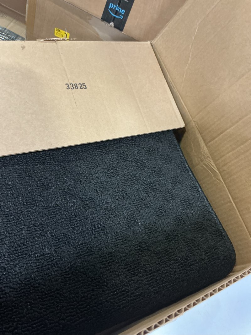 Condition photo showing Good Condition for garland rug town square black 3' x 5' non slip area rug for living rooms & hallways, stylish & durable for high-traffic areas black 3' x 5' (rectangular)