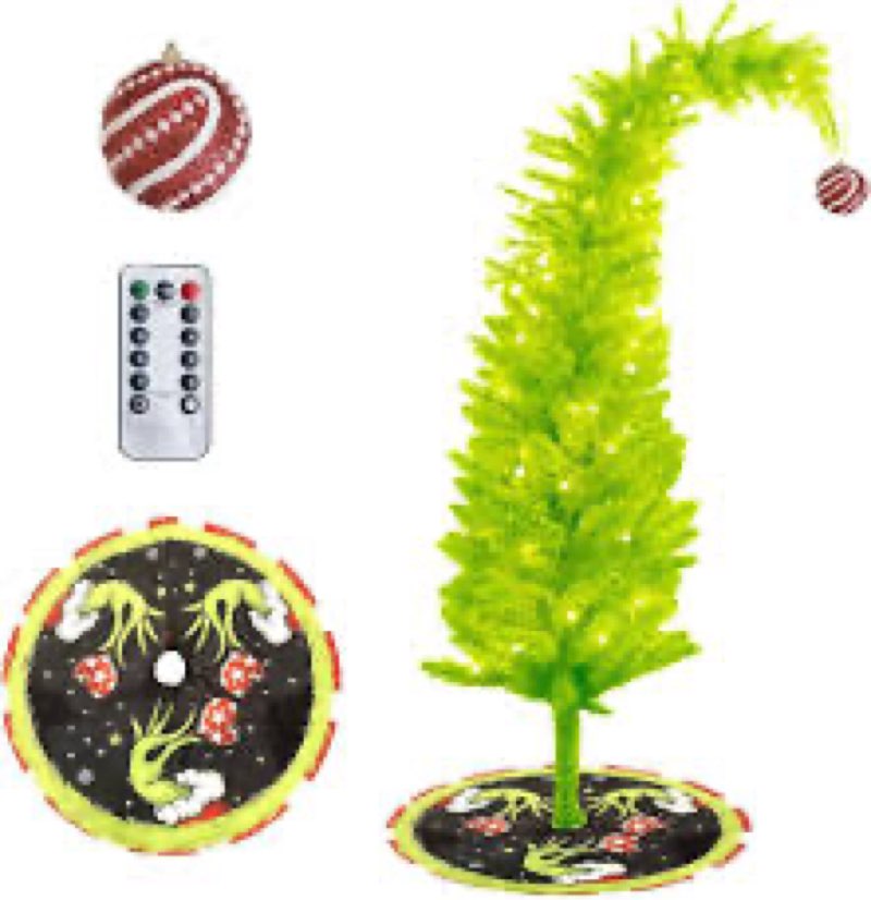 Whimsical Christmas Tree - Christmas Decorations - 6ft Pre-Lit Artificial Tree with Timer Remote Con