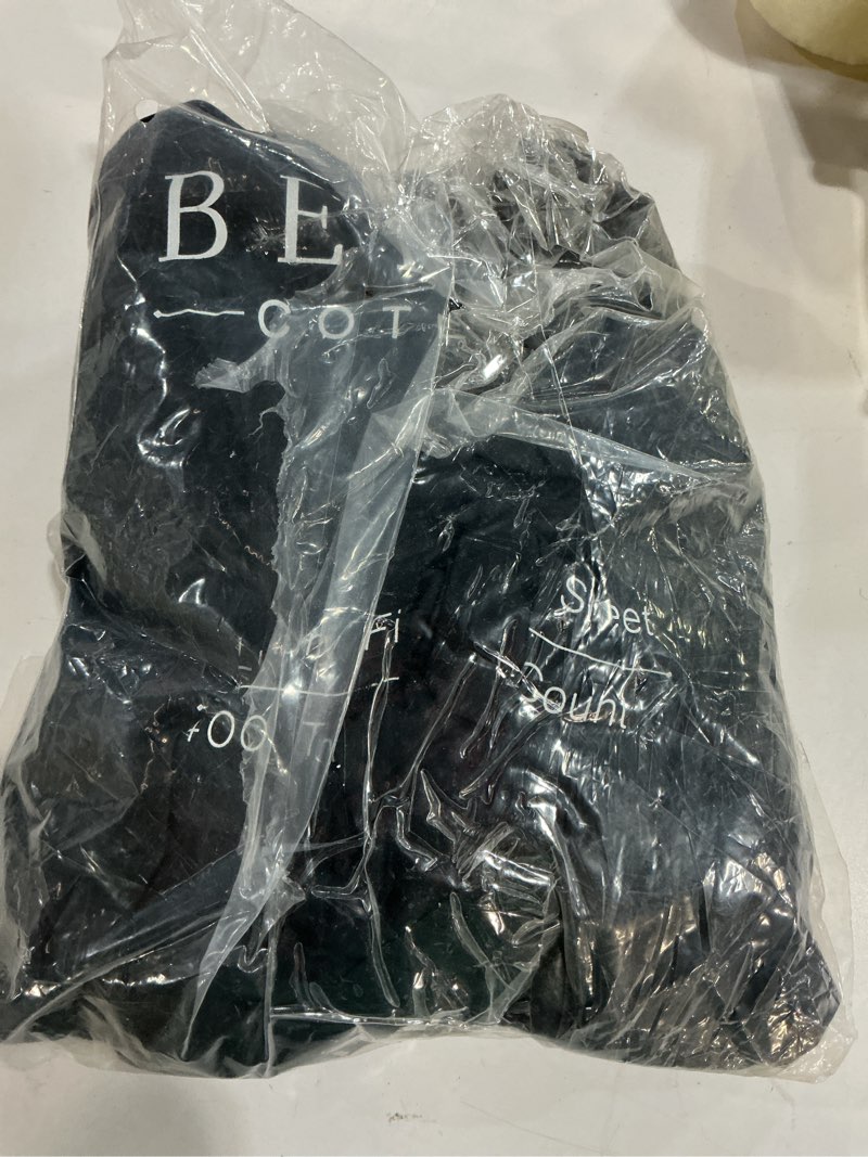 Condition photo showing As Is for Bella Coterie Luxury Bamboo Viscose King Size Sheet Set | 100% Organically Grown | Ultra Soft | Cooling for Hot Sleepers | 18" Deep Pocket [Black] Black King - 2 Pillowcases