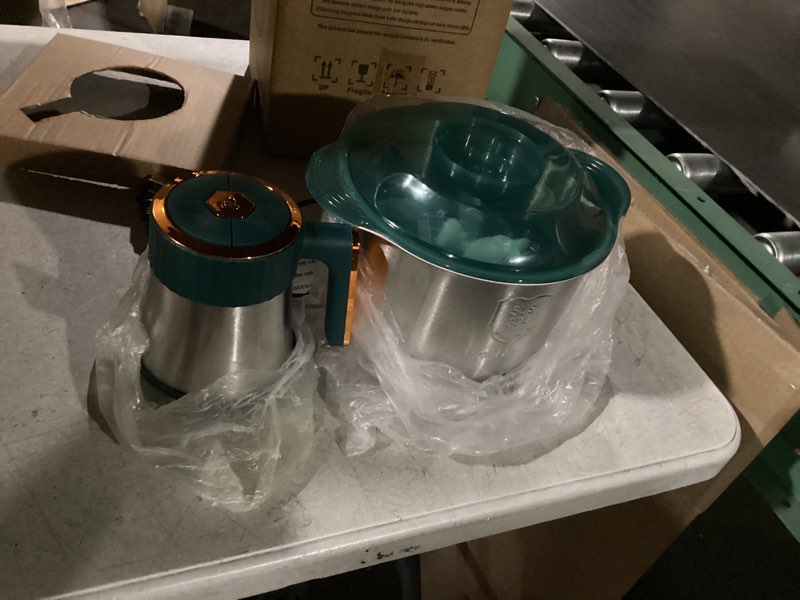 Condition photo showing Good Condition for SIMILAR TO STOCK PHOTO. Food Processor, 5-Speed Electric Food Chopper, Meat Grinder with (8 Cup+8 Cup) & 2 Sets of Blades, Meat Processor for Meat, Vegetables, Fruits and Nuts (Green)