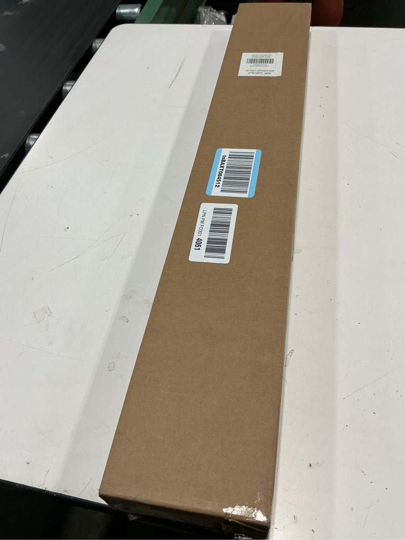 Condition photo showing New/Like New for LazBlinds No Tools No Drill Cordless Cellular Shades, Blackout Light Blocking Honeycomb Shades for Home, Thermal Insulation Blinds for Windows, 27" W x 48" H, White Blackout-white 27" W x 48" H