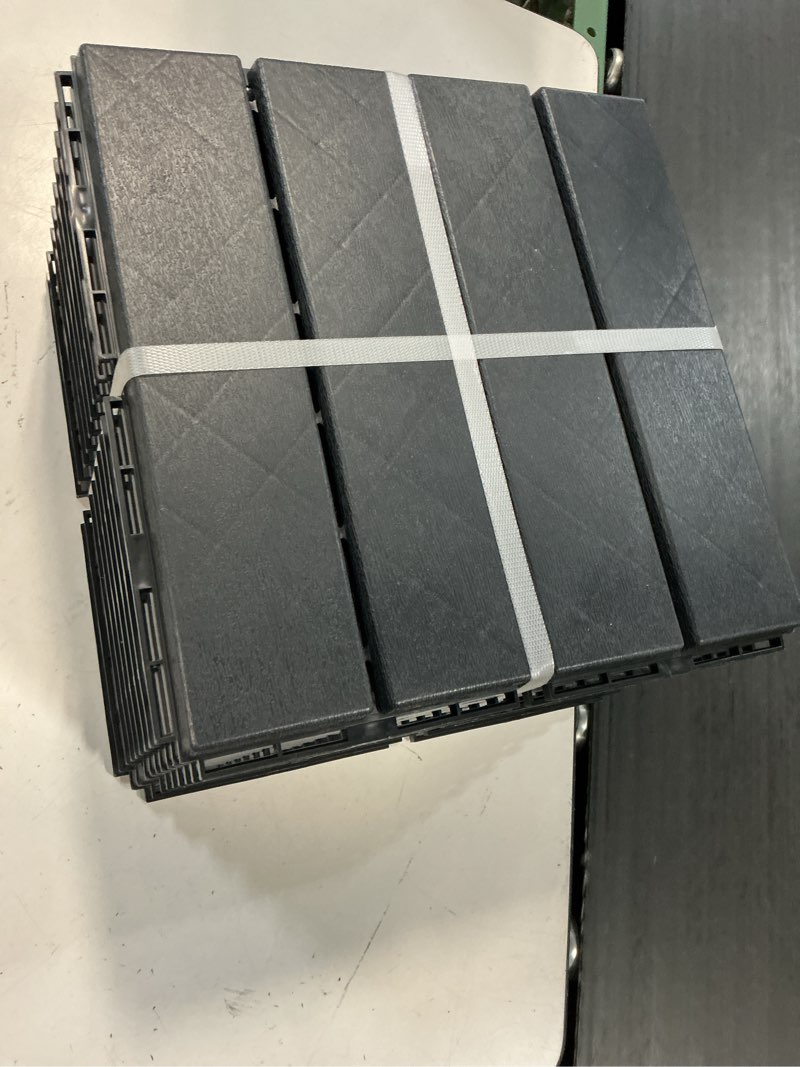 Condition photo showing New/Like New for asteroutdoor interlocking deck tiles plastic waterproof outdoor flooring 12\" x 12\" for patio garden deck poolside indoor outdoor, 9 pcs, gray